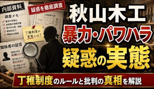 秋山木工の暴力・パワハラ疑惑の実態は？丁稚制度のルールと批判の真相を解説