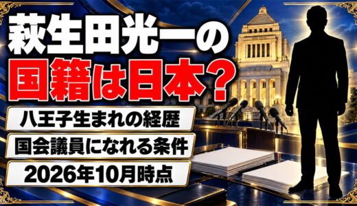 萩生田光一の国籍は日本？八王子生まれの経歴と国会議員になれる条件とは