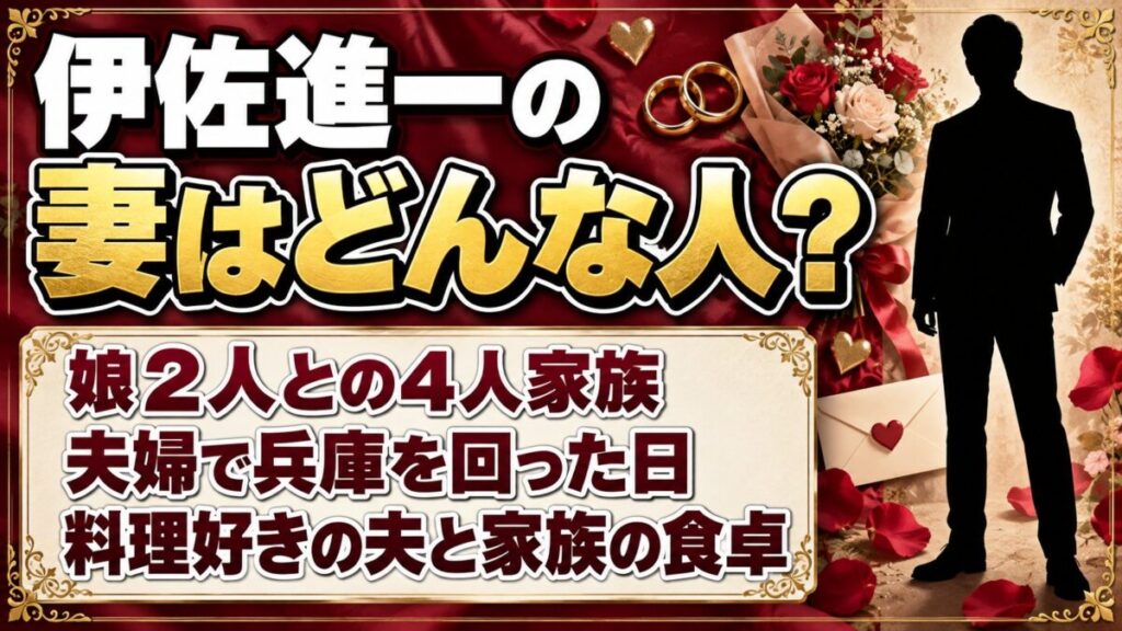 伊佐進一の妻はどんな人？娘2人との4人家族で見せる家庭の顔とは
