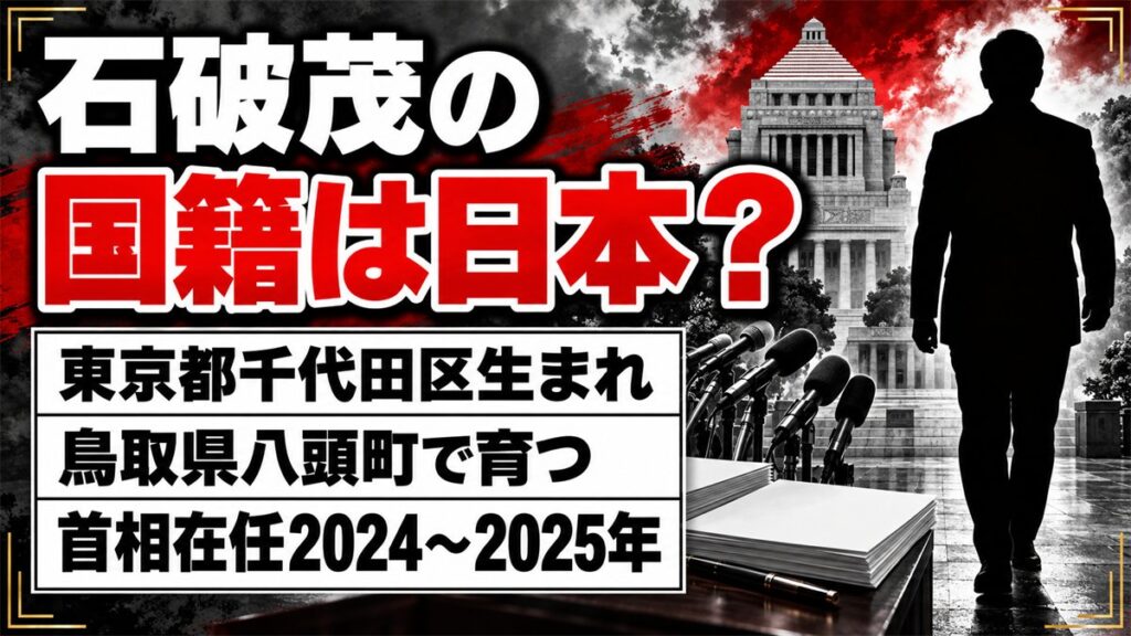 石破茂の国籍は日本?東京生まれの首相が鳥取で育った経緯とは