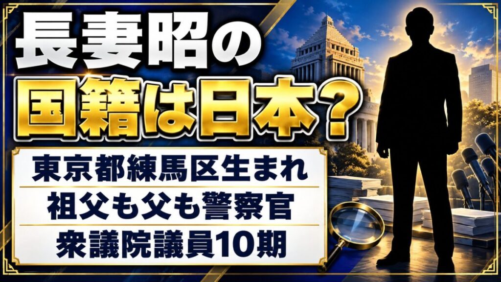 長妻昭の国籍は日本？祖父も父も警察官だった練馬の生家とは