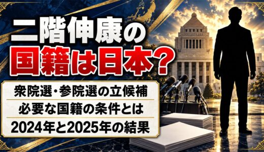 二階伸康の国籍は日本？衆院選と参院選の立候補に必要な国籍の条件とは